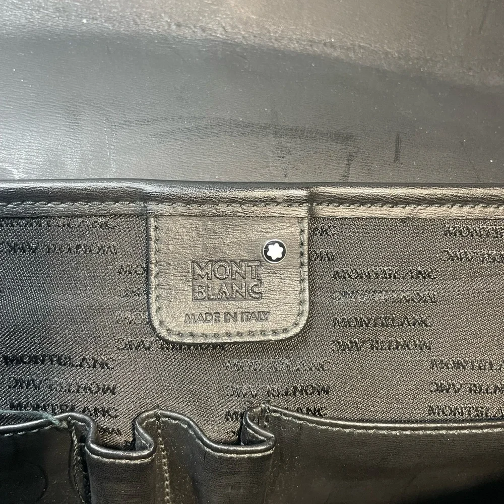 MONTBLANC leather crossbody bag made in italy